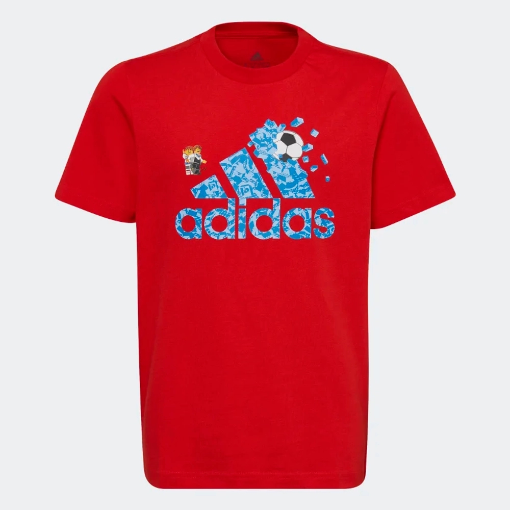 

Adidas Kids Half Sleeves T-Shirts Unisex Printed-Pack Of 1-Red