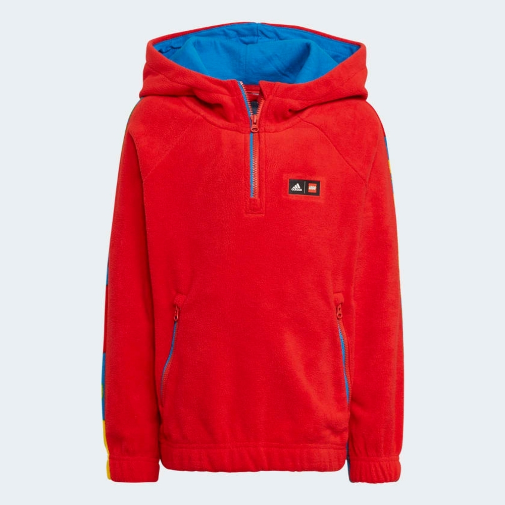 

Adidas Kids Full Sleeves Sweatshirts Unisex Printed-Pack Of 1-Red