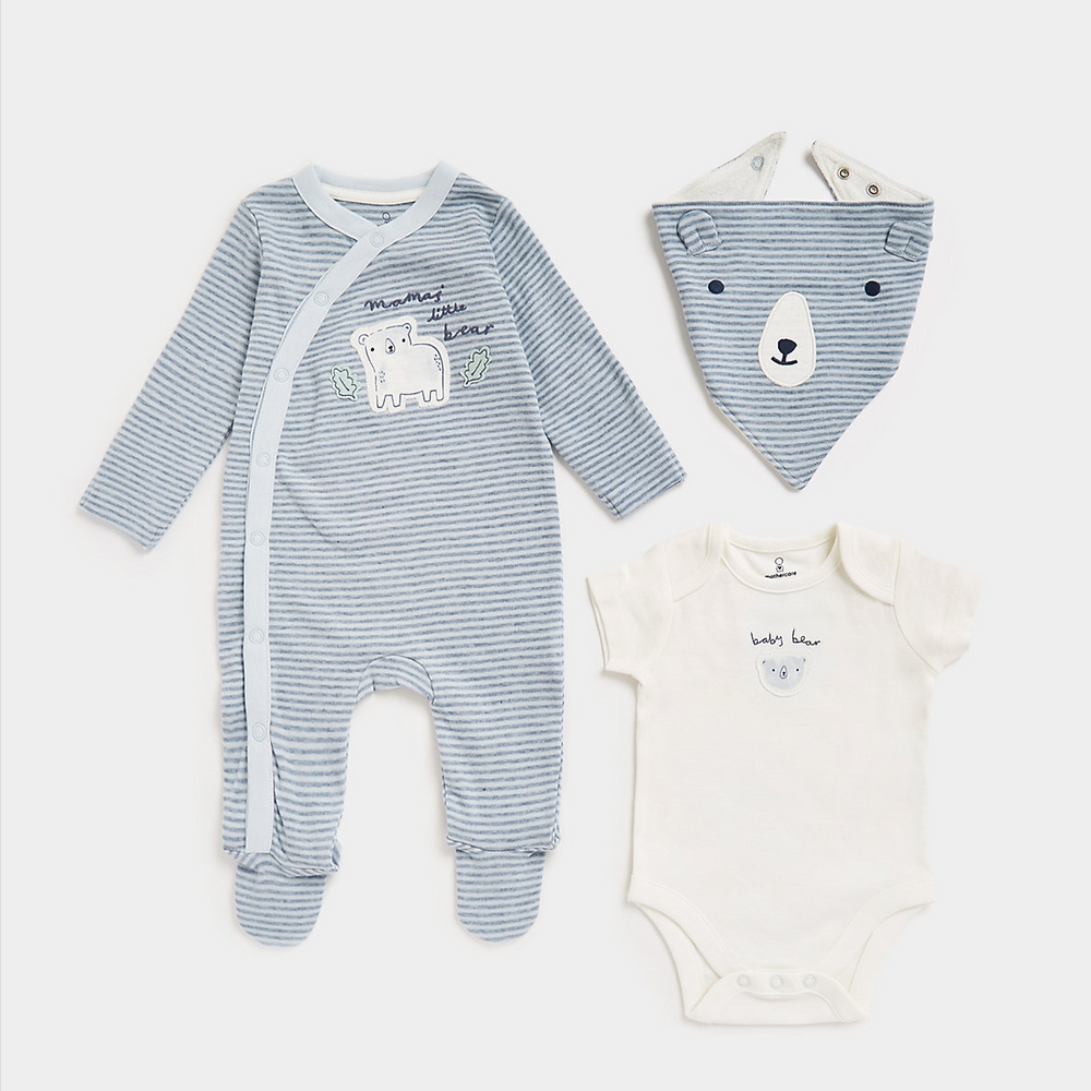 

Mothercare Boys Full Sleeves My First Collection Gift Set -Blue