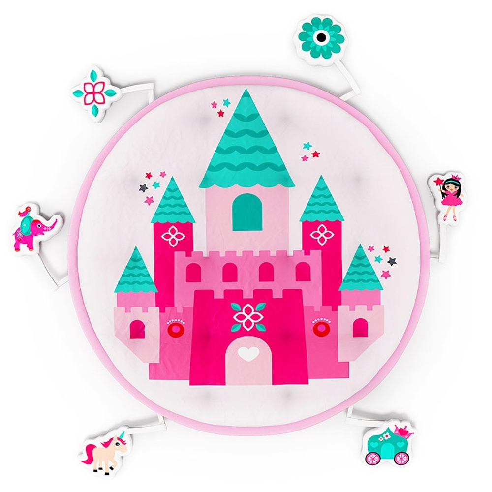 

Fancy fluff princess baby play mat pink