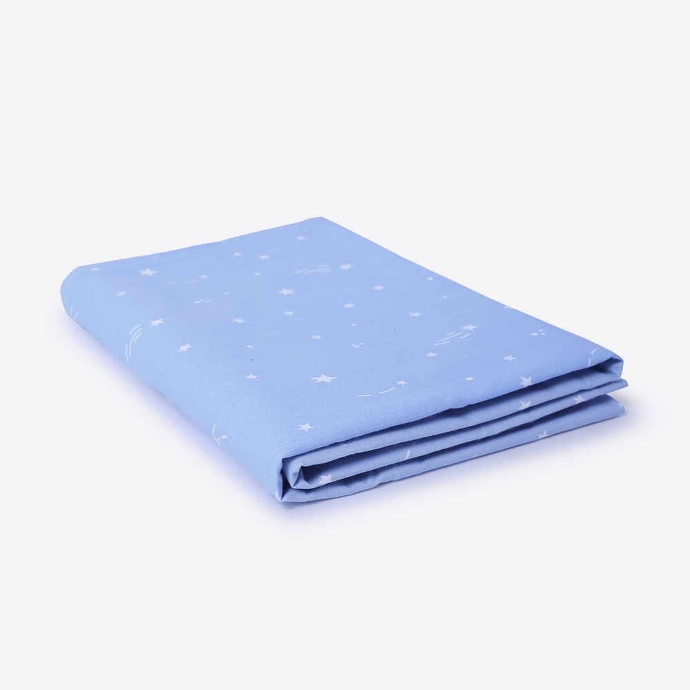 

Mila Baby Stars Flat Sheet Blue