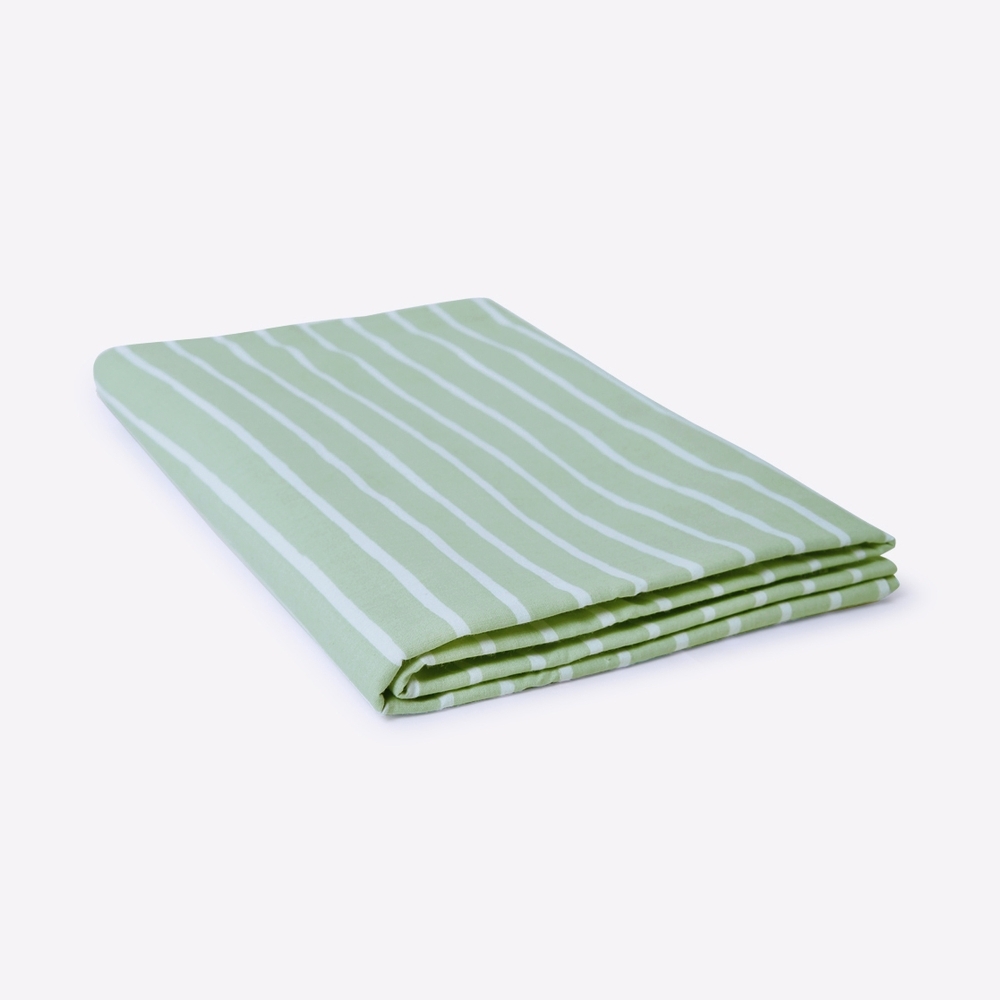 

Mila Baby Stripes Flat Sheet Green