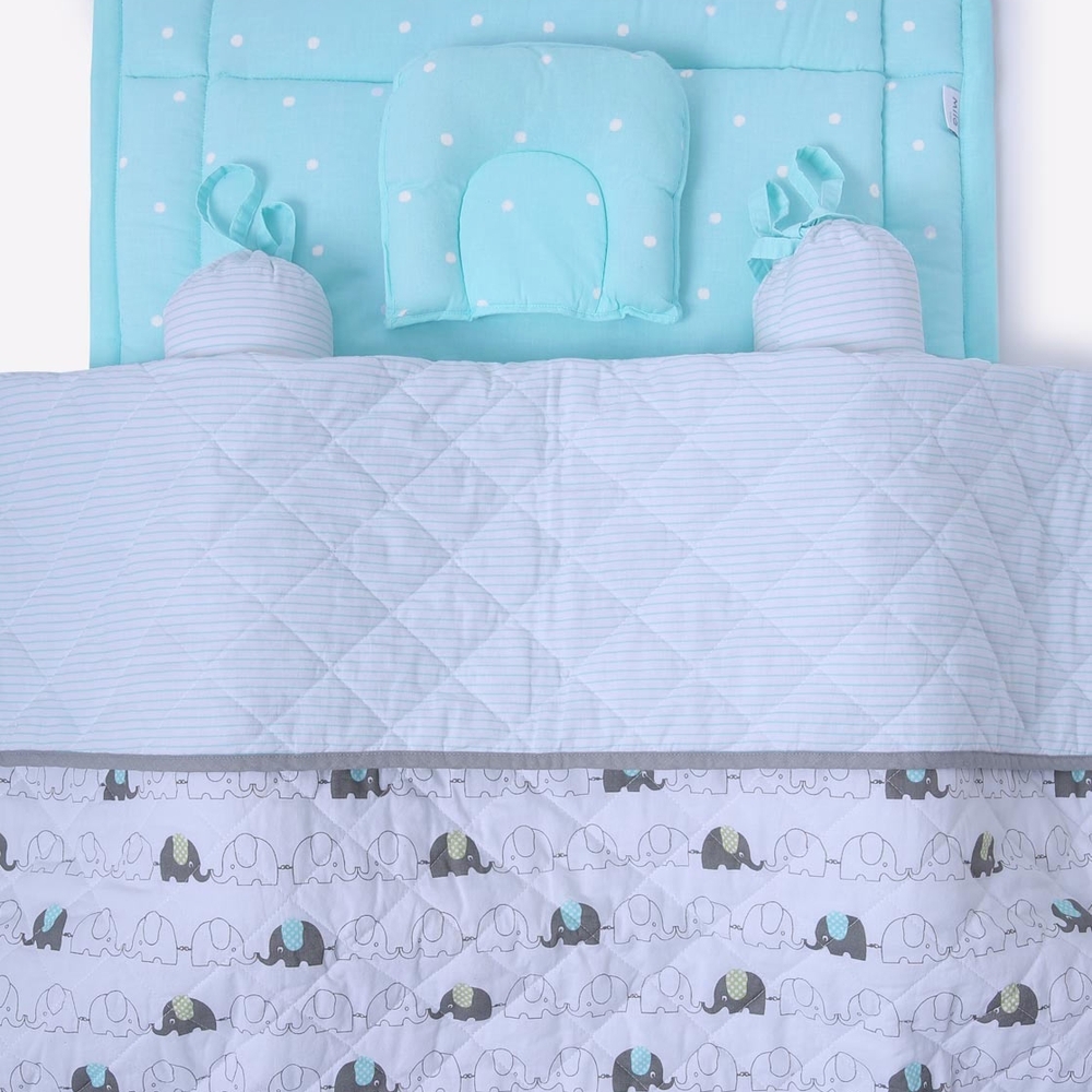 

Mila Baby Elephant Sleep Essentials Set Grey