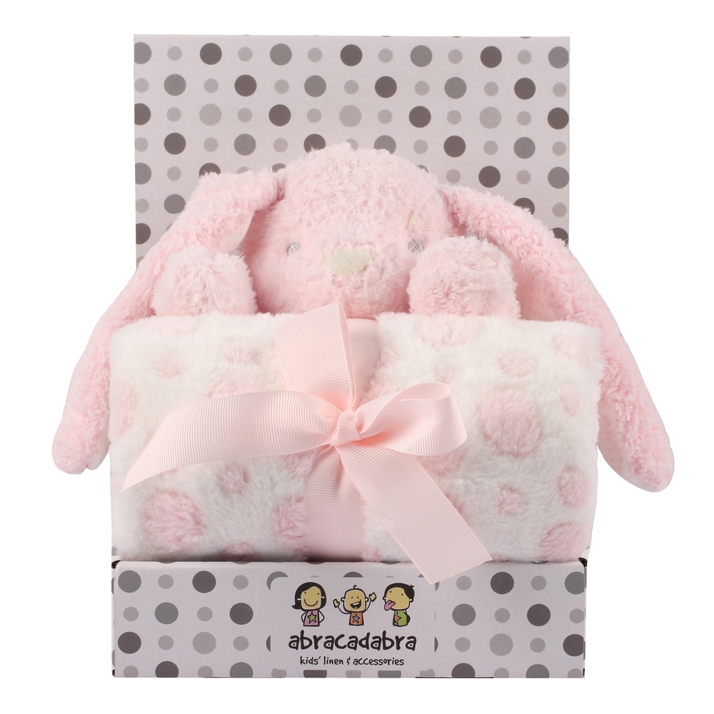 

Abracadabra Bunny Toy with Blanket Pink