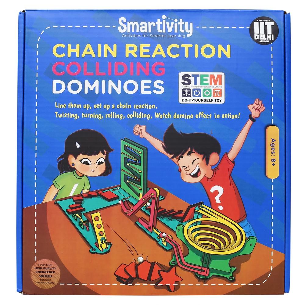 

Smartivity Chain Reaction Colliding Dominoes Educational And Construction Activity Kit