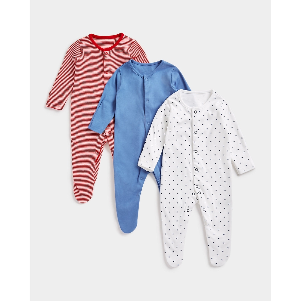 

Boys Full Sleeves Sleepsuits-Multicolor