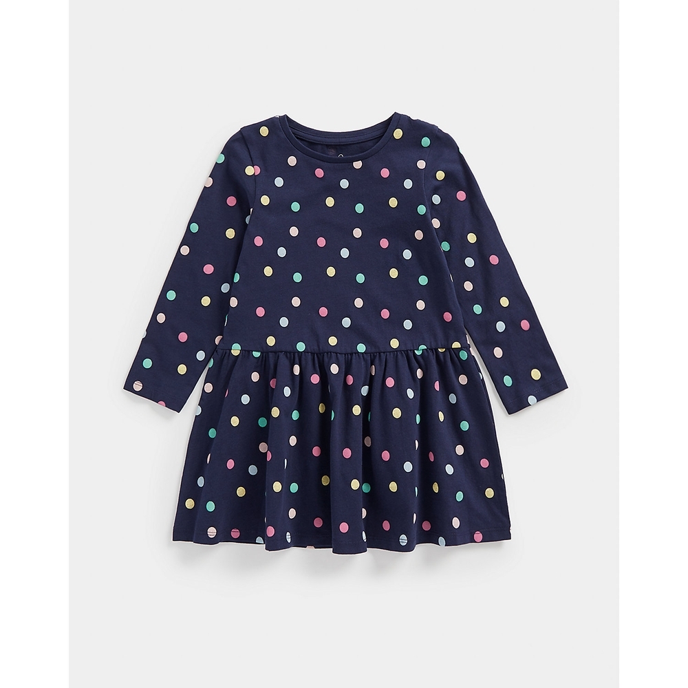 

Girls Full Sleeves Dress Drop Waist-Multicolor