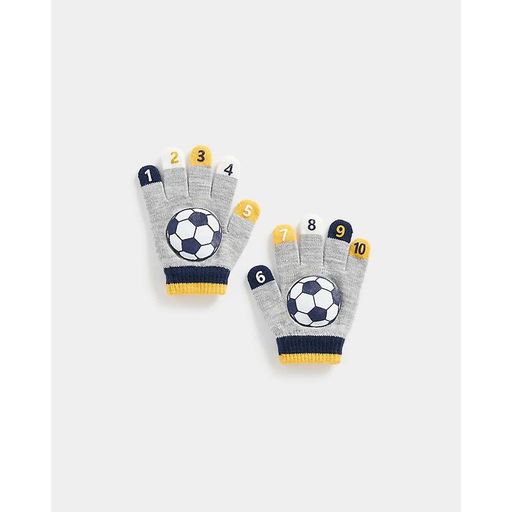 

Boys Gloves Football Design-Grey