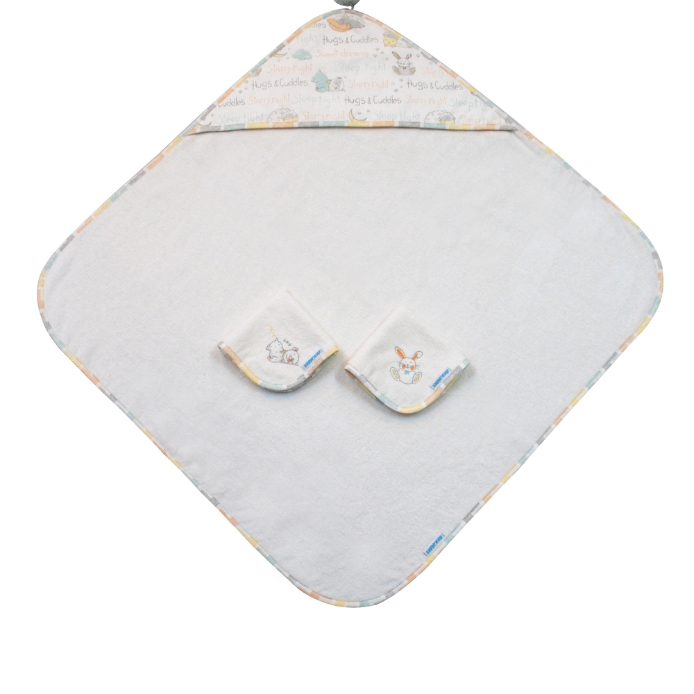 

Abracadabra sleepy friends hooded towel set cream pack of 3