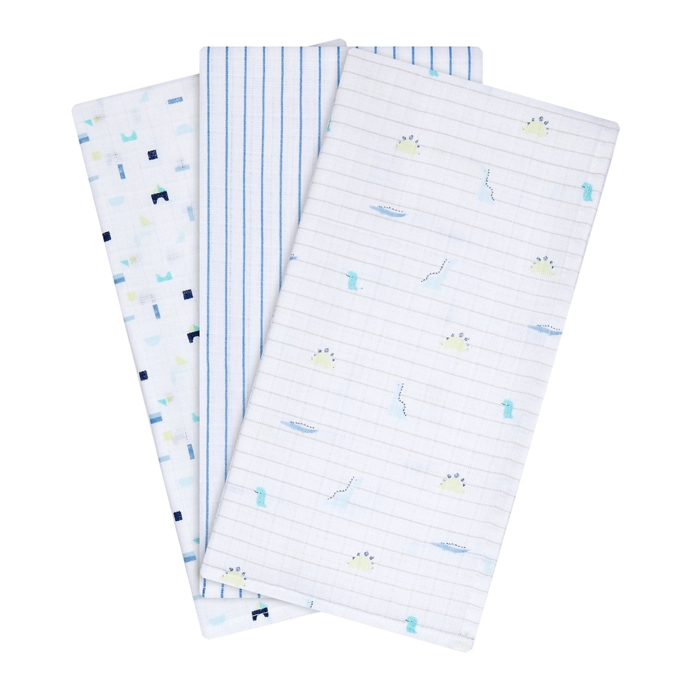 

Mothercare sleepysaurus baby muslins multicolor pack of 3