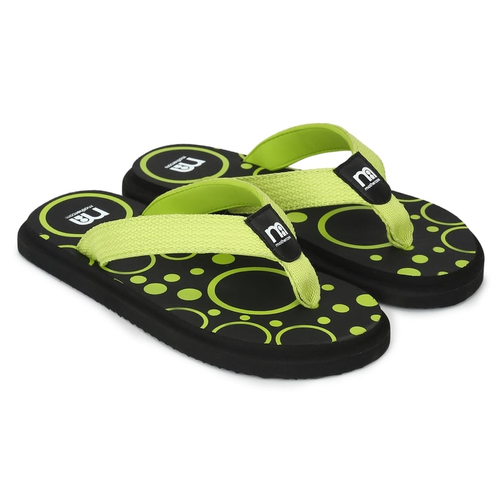 

Unisex Slippers Circle Print - Green