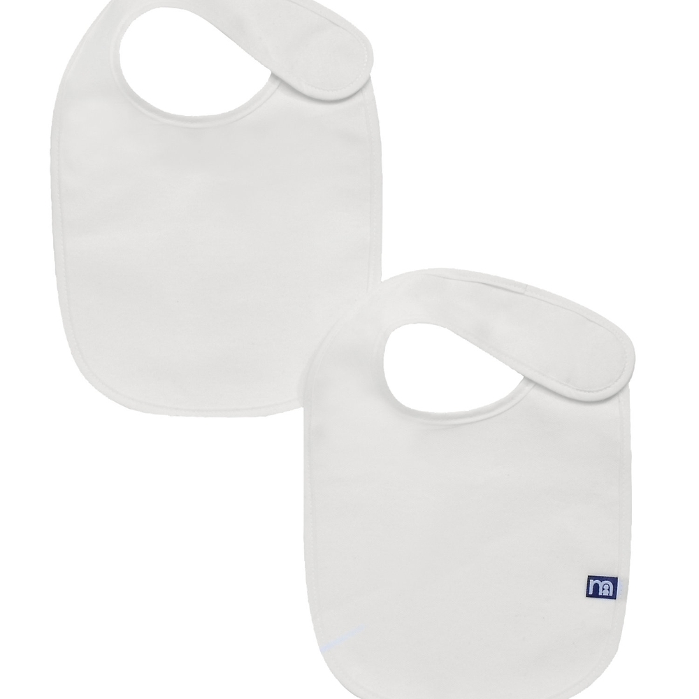 

Mothercare newborn bibs white pack of 2