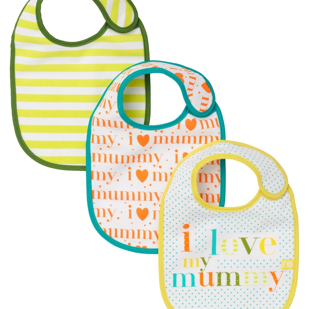 

Mothercare i love mummy bibs black pack of 2