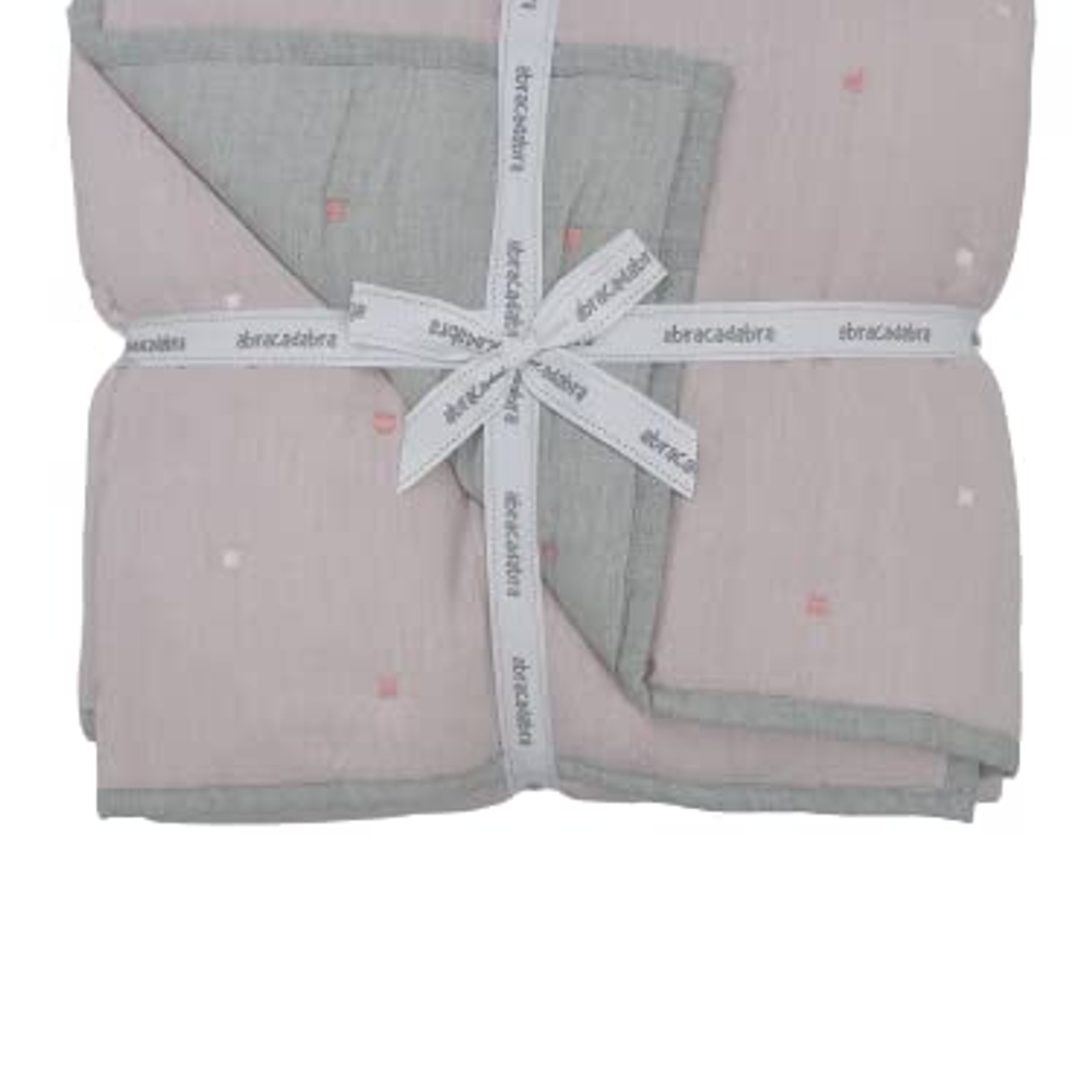 

Abracadabra reversible chambray quilt grey&amp pink