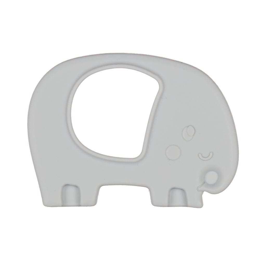 

Mothercare elephant silicone baby teethers grey