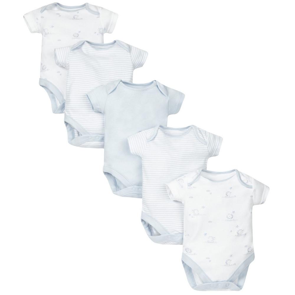 

Blue Bodysuits - 5 Pack