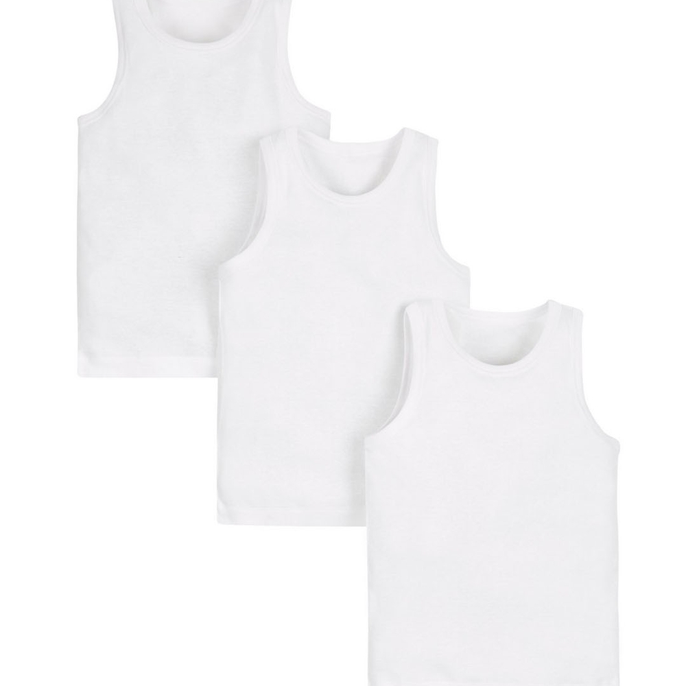 

White Vests - 3 Pack