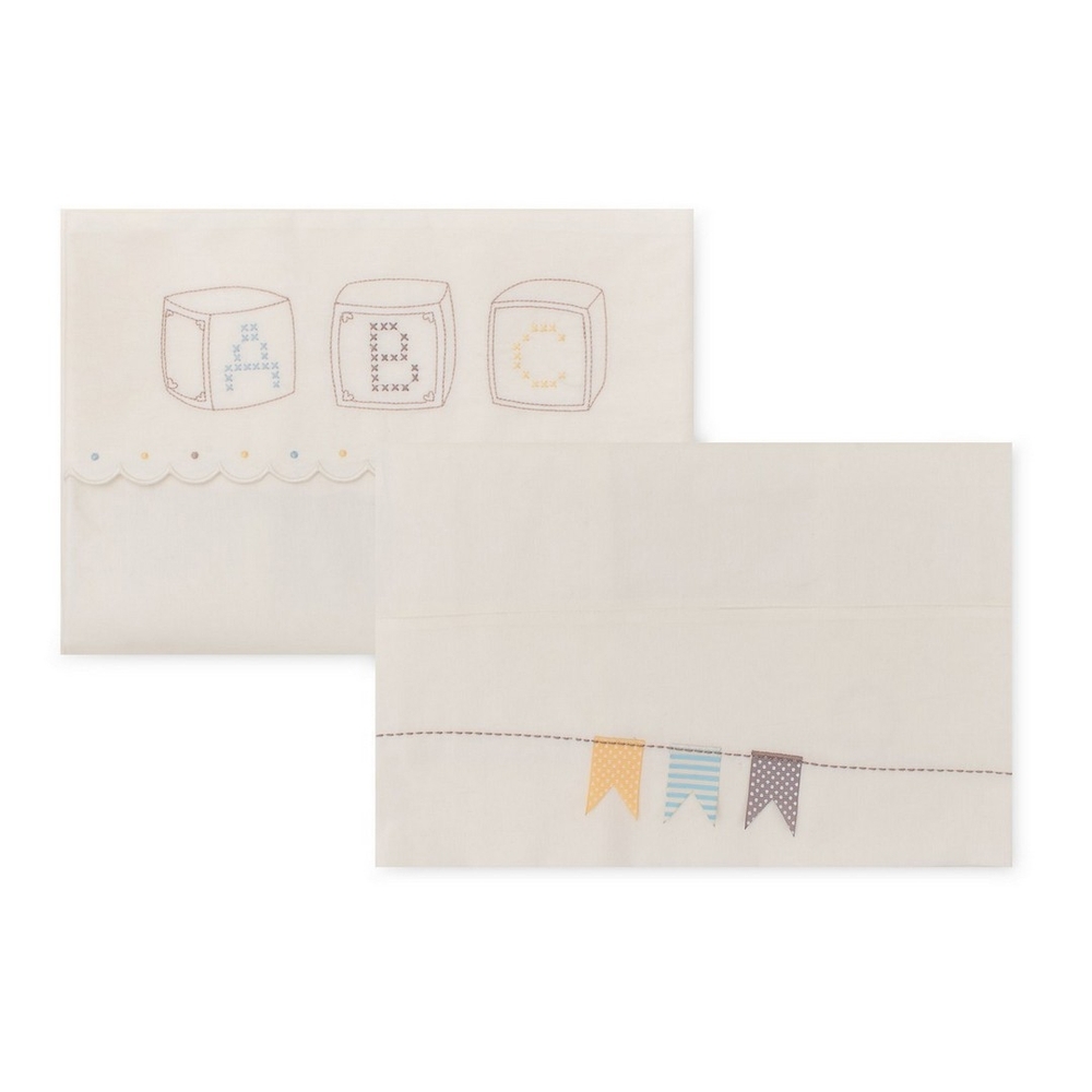 

Mothercare teddy's toy box flat cot bed sheets cream pack of 2
