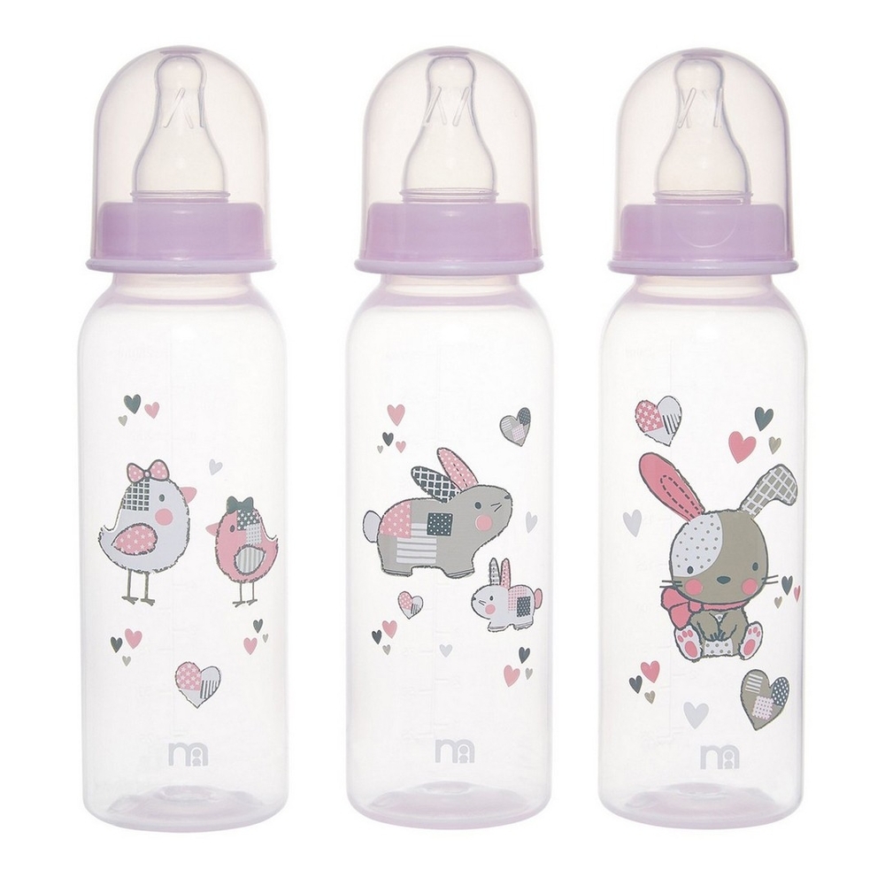 

Mothercare standard baby feeding bottle multicolor pack of 3 260ml