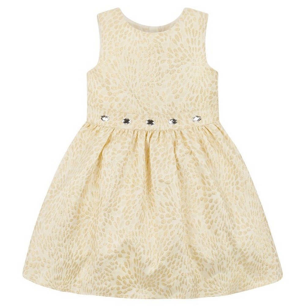 

Gold Jacquard Dress