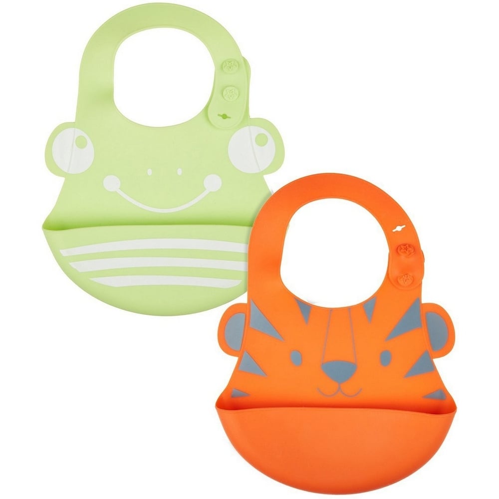 

Mothercare silicone crumbcatcher bibs multicolor pack of 2