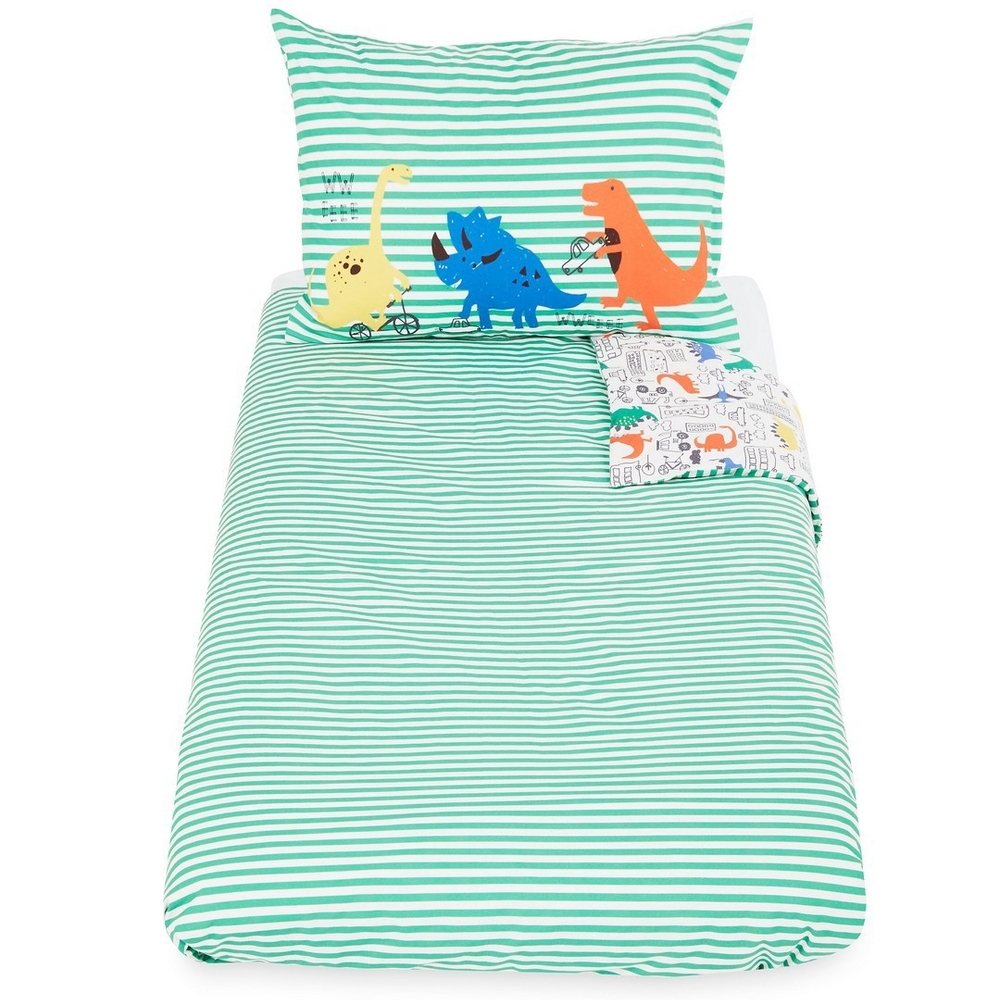 

Mothercare dinosaur cot bed duvet set multicolor