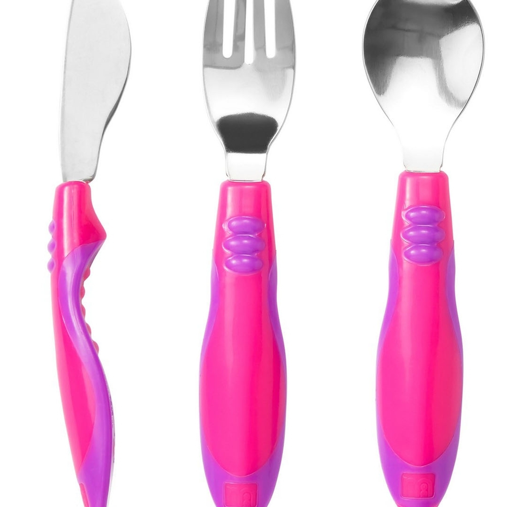 

Mothercare easy grip toddler cutlery set pink