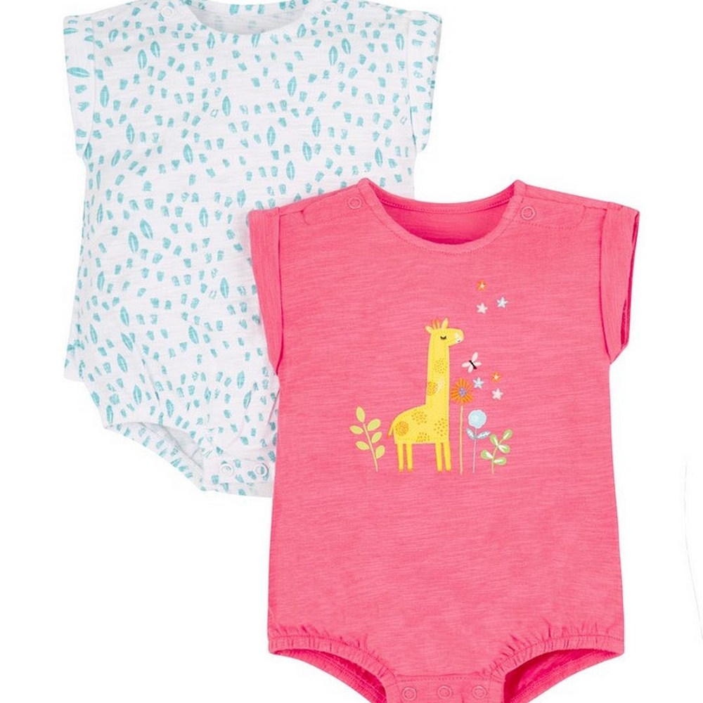 

Pink And Aqua Giraffe Bodysuit