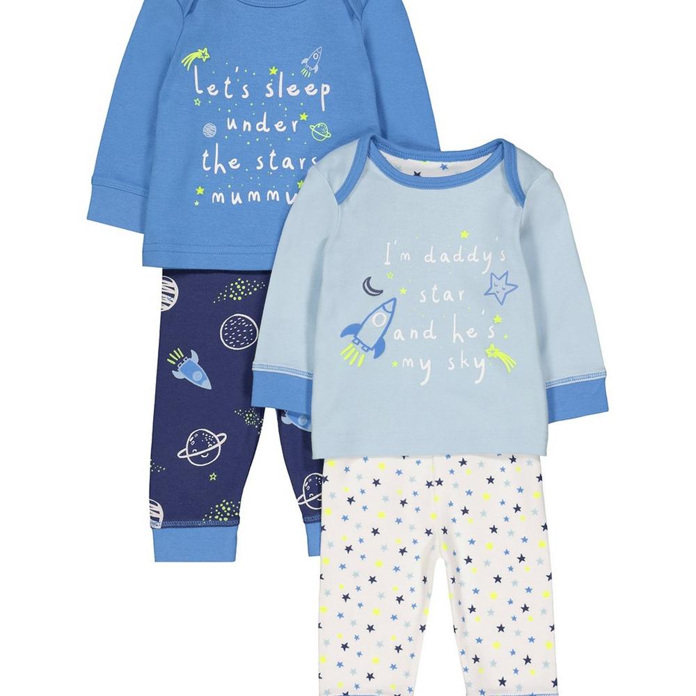 

Mummy And Daddy Space Pyjamas - 2 Pack