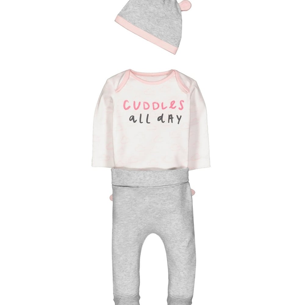 

Girls Full Sleeves Cuddle Sheep Patch 3 Piece Set - Multicolor