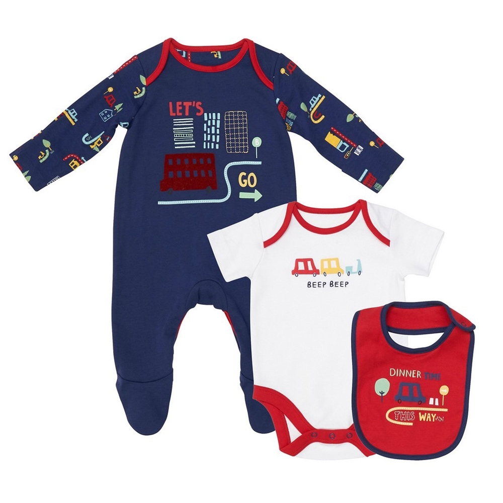 

Boys Car Print 3 Piece Set - Multicolor