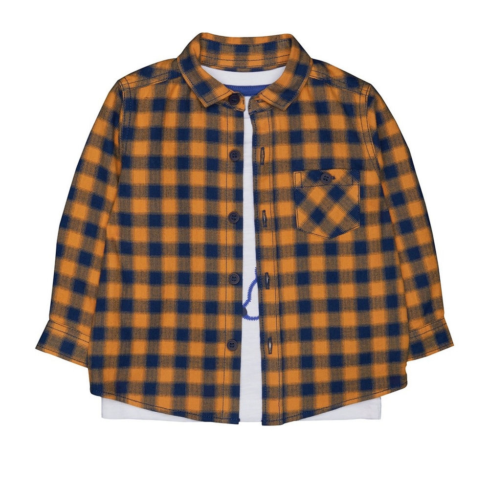 

Check Shirt And Polar Bear T-Shirt Set