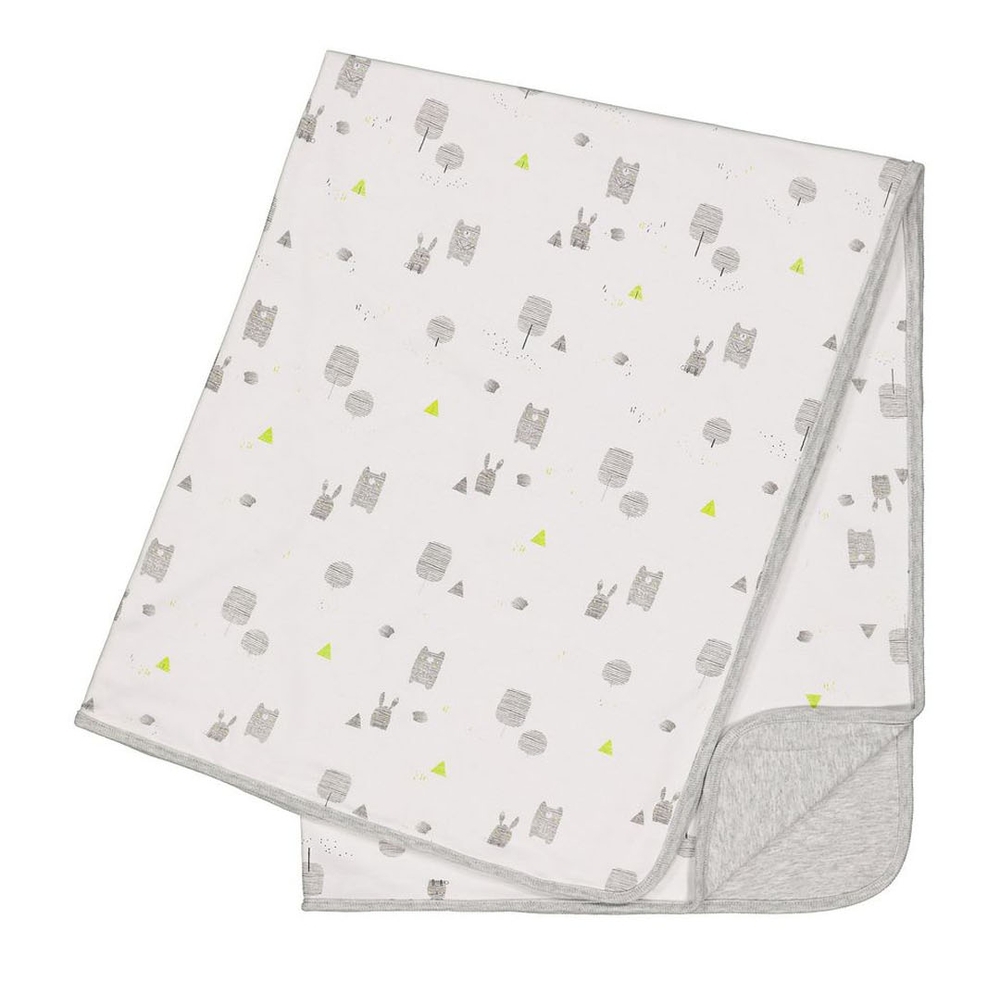 

Unisex Shawl Bunny Print - White
