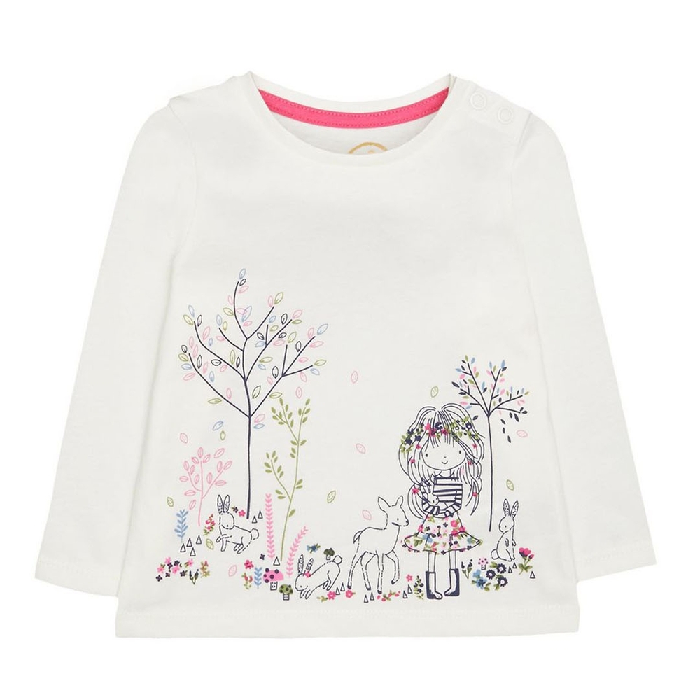 

White Woodland Animals T-Shirt