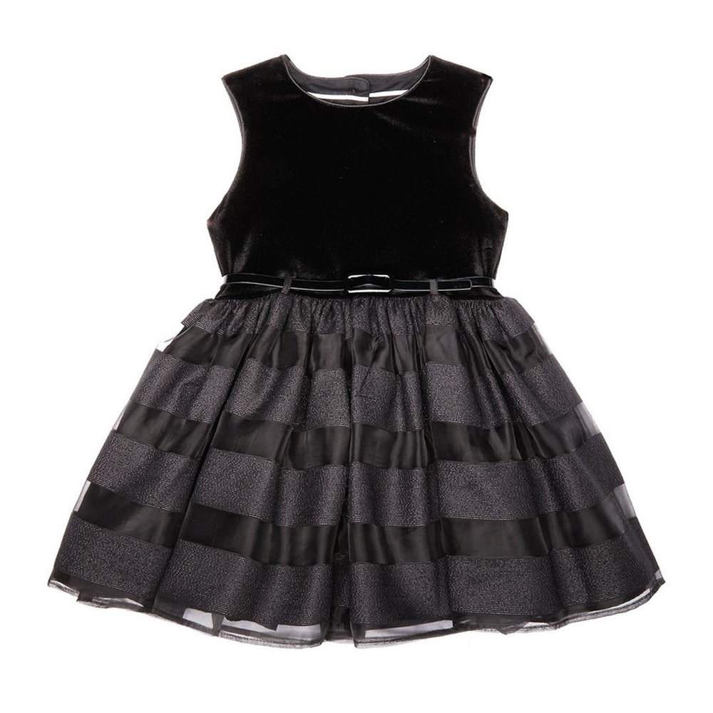 

Black Velvet Stripe Dress