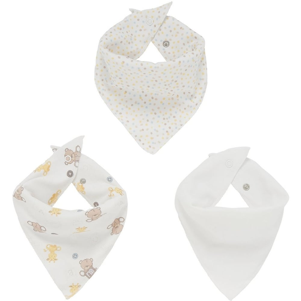 

Mothercare teddy's toy box bibs multicolor pack of 3