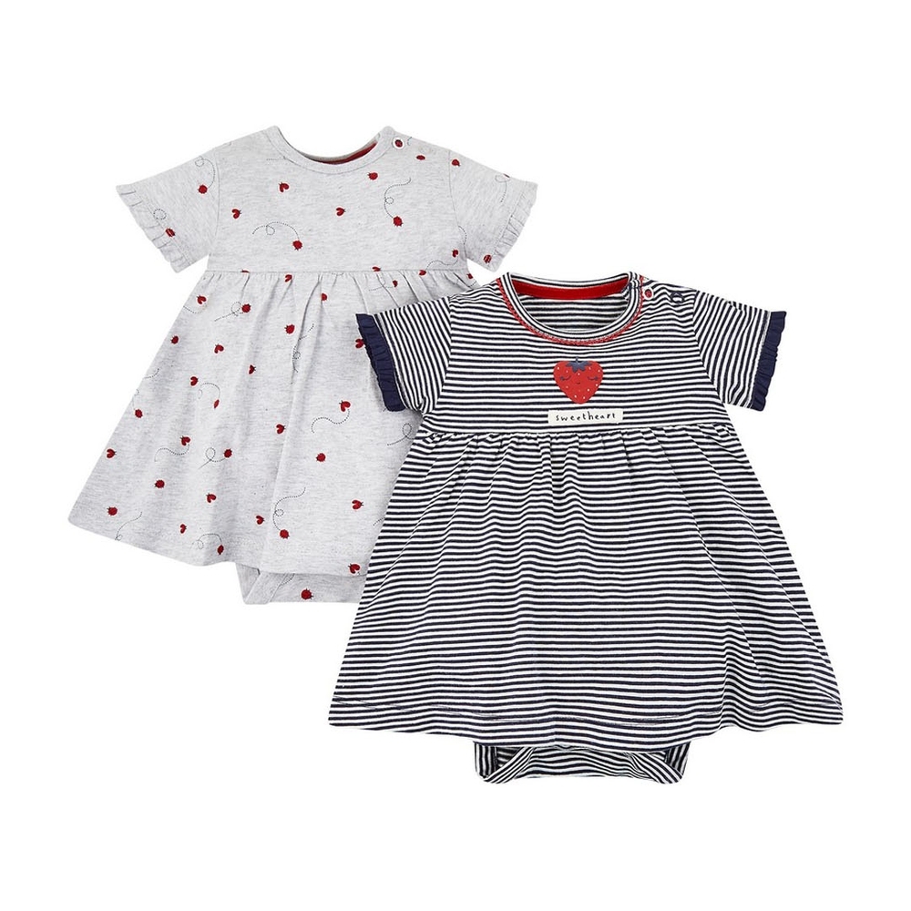 

Strawberry And Ladybird Romper Dresses - 2 Pack