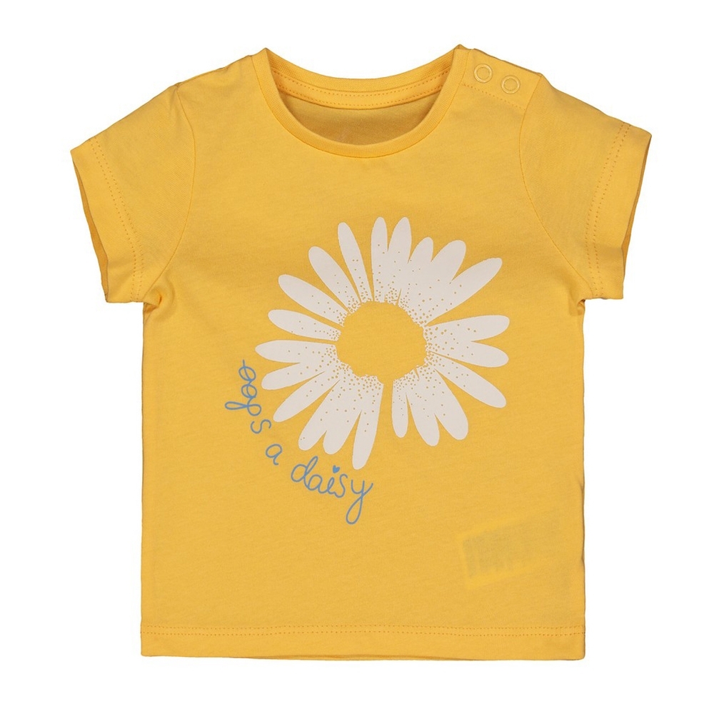 

Girls Half Sleeves T-Shirt Floral Print - Yellow