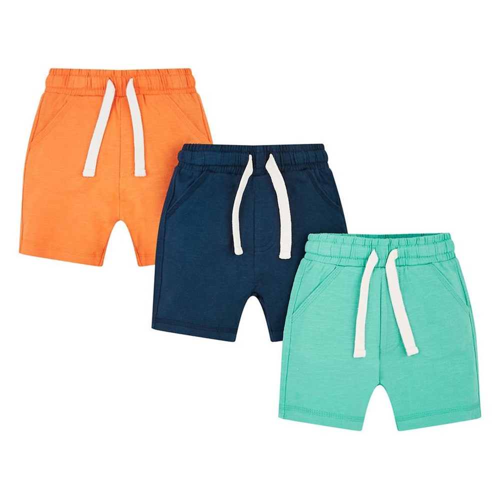 

Boys Shorts - Pack Of 3 - Orange Navy Green