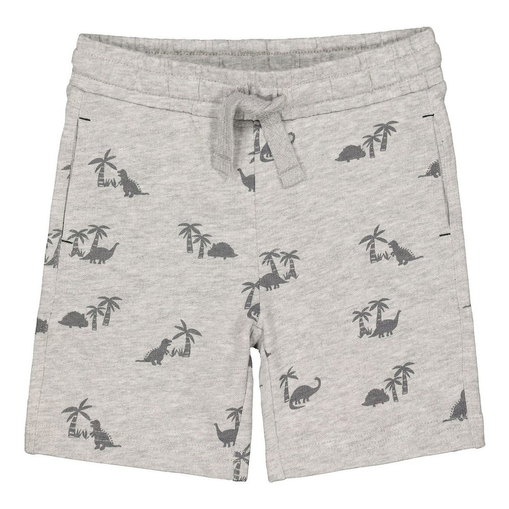 

Boys Shorts Palm Tree And Dinosaur Print - Grey