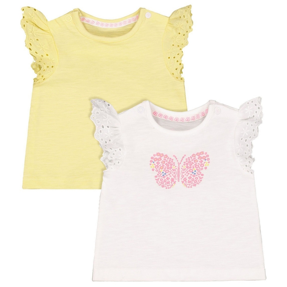 

Butterfly And Yellow Frill T-Shirts - 2 Pack