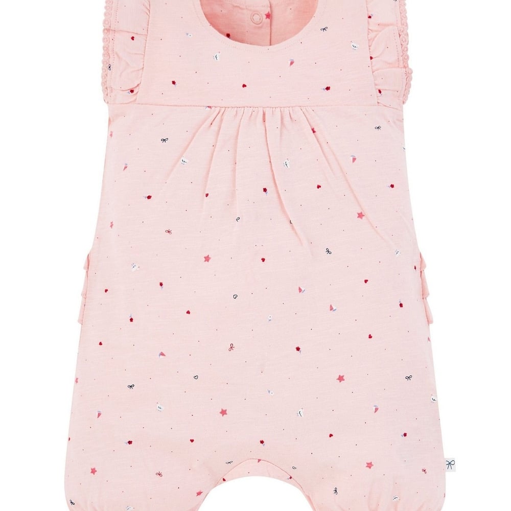 

Girls Sleeveless Romper Star Print - Pink