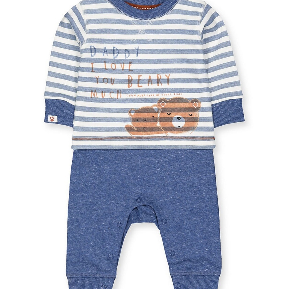 

Blue Daddy Bear Mock Top All In One