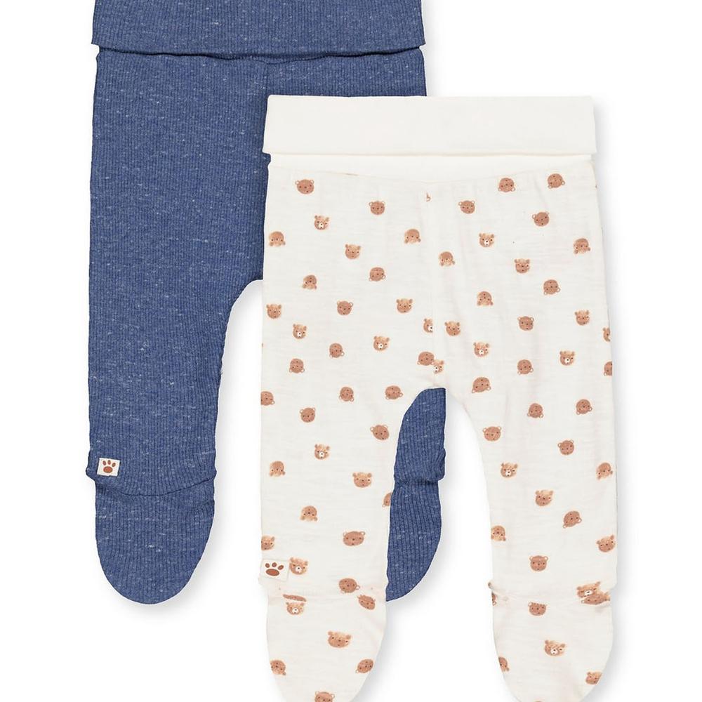 

Bear And Rib Blue Leggings With Feet - 2 Pack