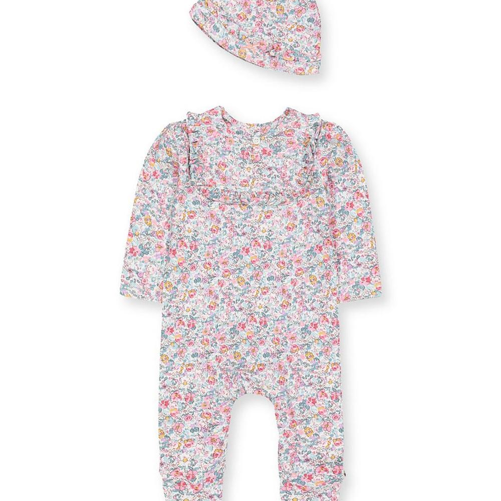 

Floral All In One And Hat Set