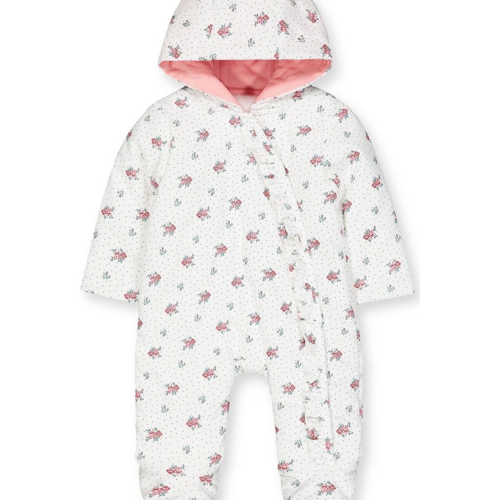 

Floral Baby-Cord Pramsuit