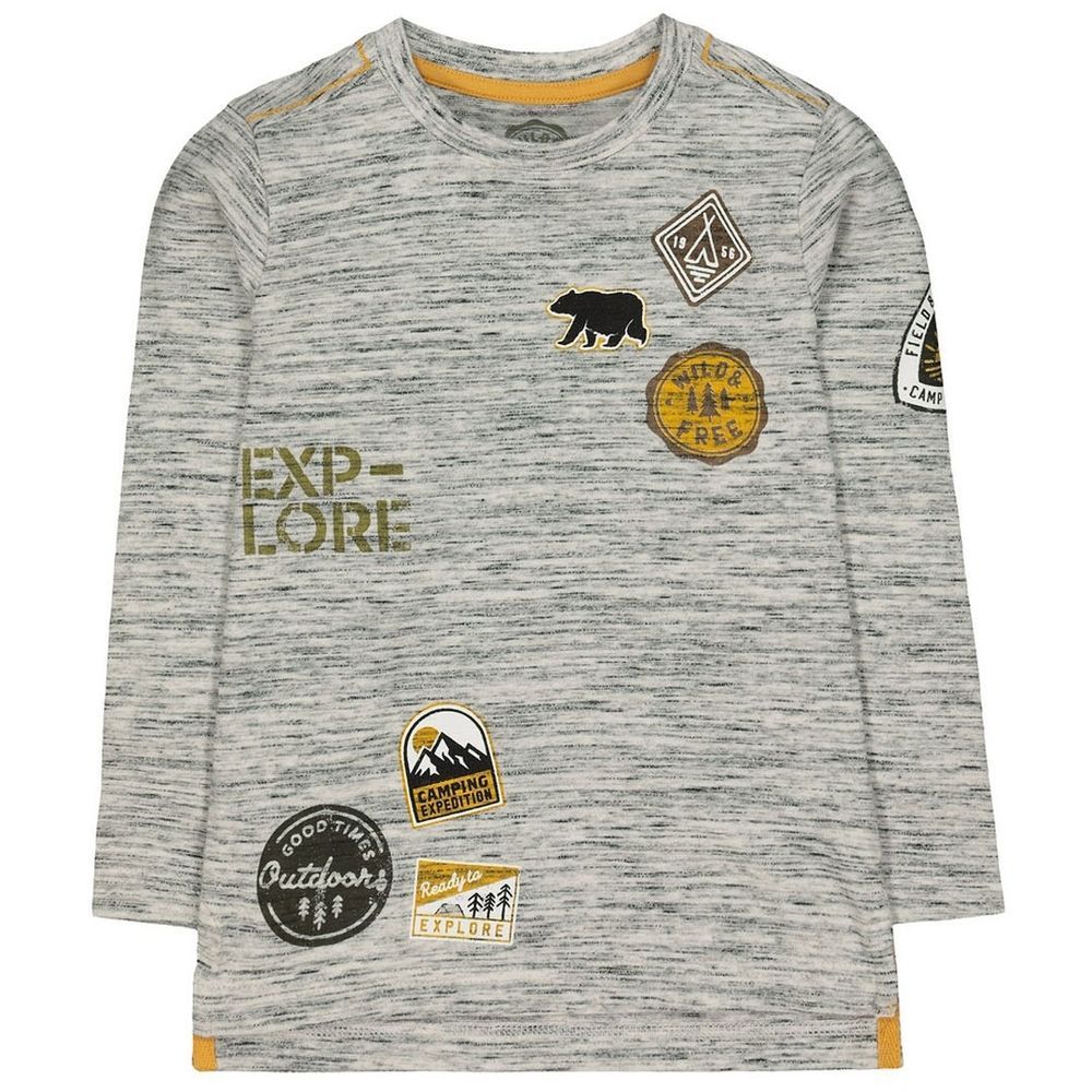 

Grey Explore Outdoors Badge T-Shirt