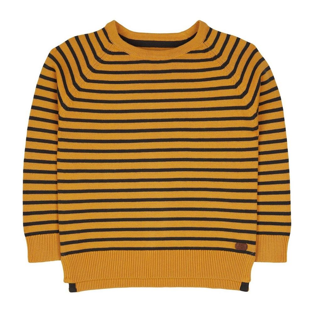 

Mustard Striped Knitted Jumper