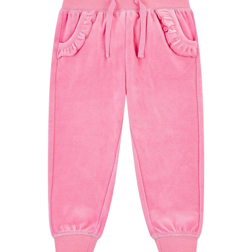 

Pink Velour Frill Joggers