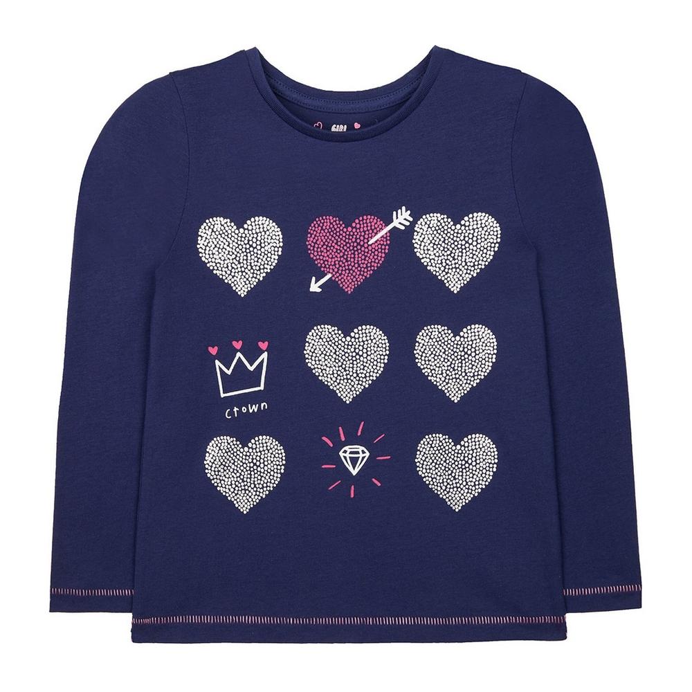 

Navy Hearts Crown And Diamond T-Shirt